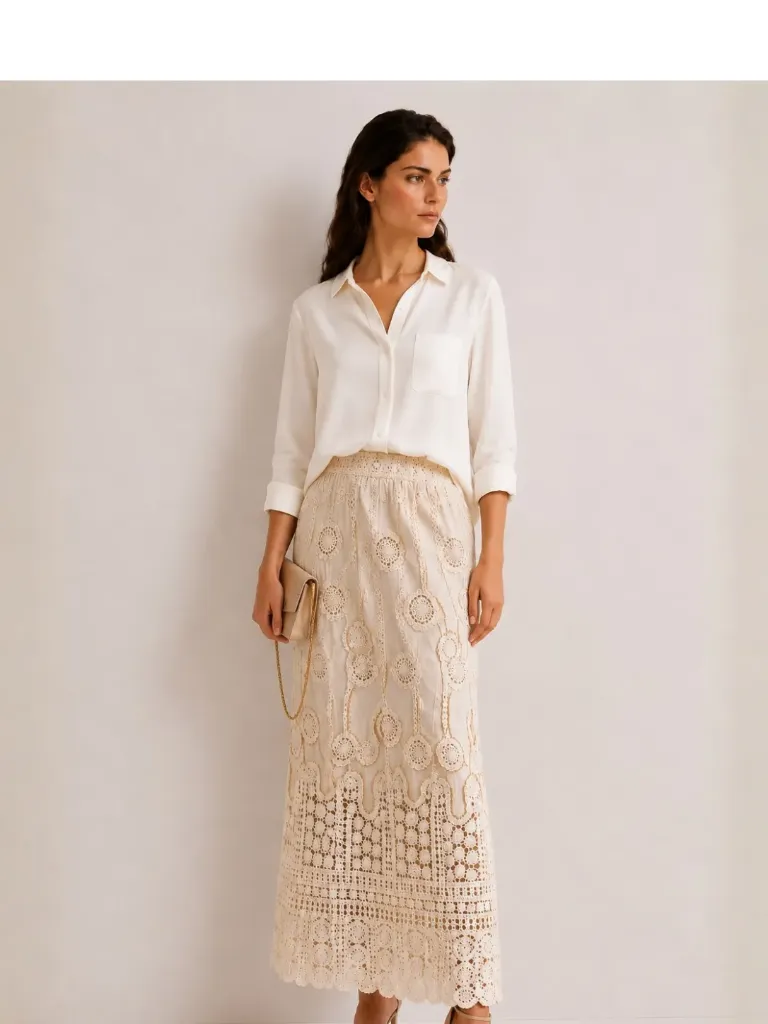 The Lucia Embroidered Skirt