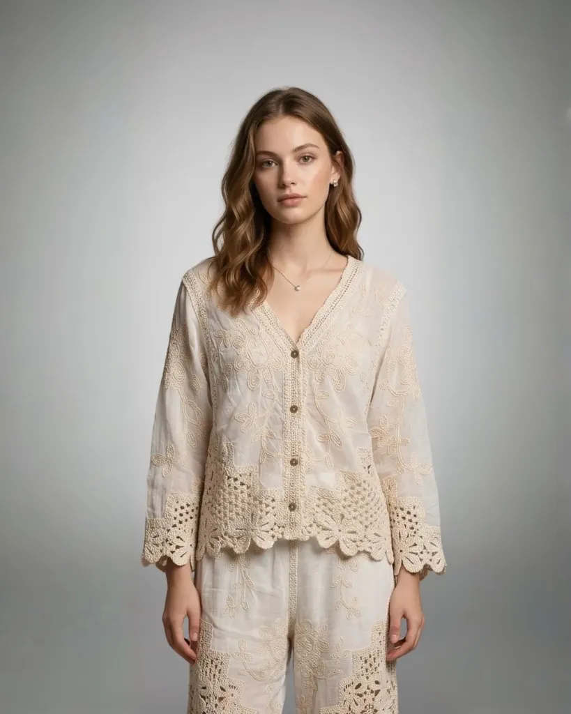 The Areej Embroidered  Blouse