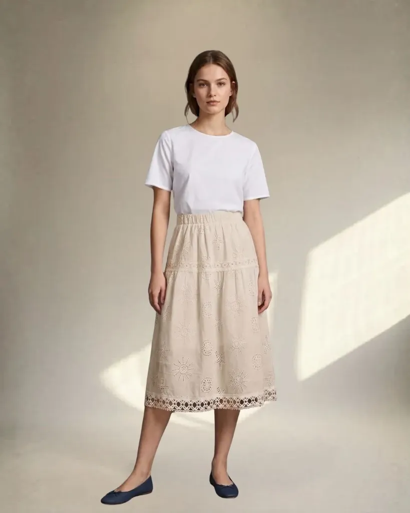 The Nova Embroidered  Skirt