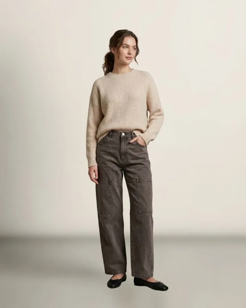 Eden Wide-Leg Cargo Trousers