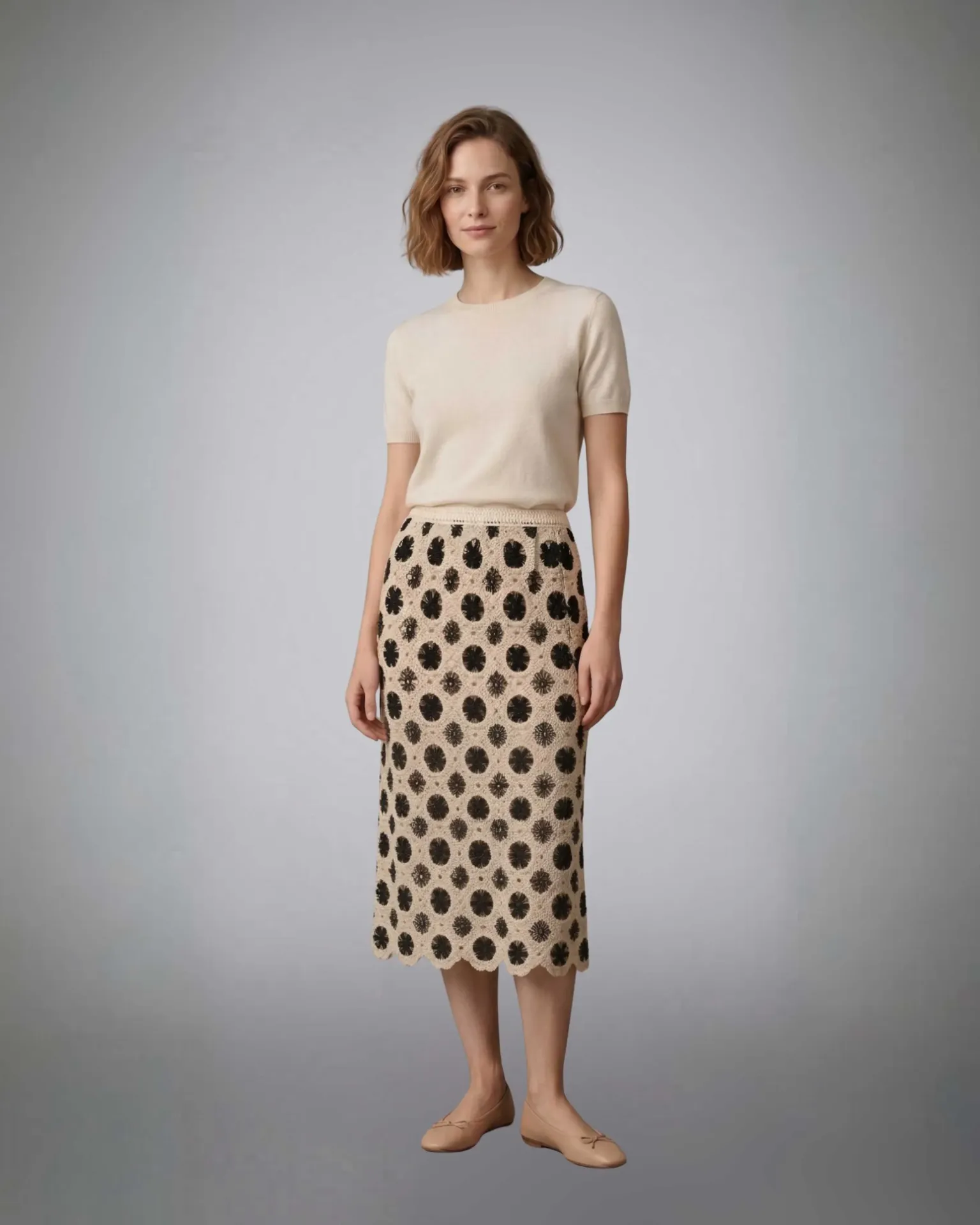 The Flora Crochet Skirt (M)