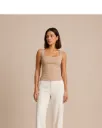 The Classic Square-Neck Top in Beige