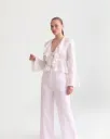 Broderie Anglaise Tie-Front Blouse