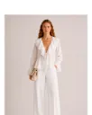 Broderie Anglaise Ruffled Blouse with Tie Detail