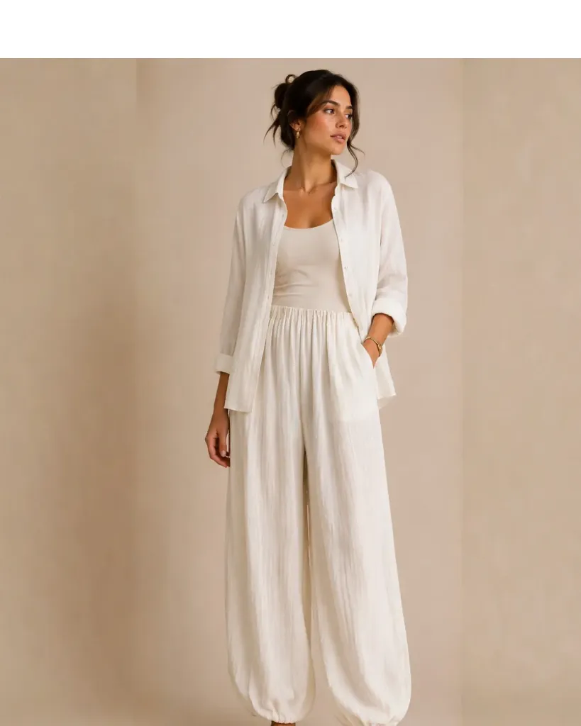 cream Ivory Crinkled Balloon Pants (26)
