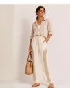 Embellished Wide Leg Pants with Sequin Trim