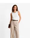 Ivory Ribbed Rhinestone Tank Top