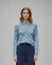 Baby Blue Diamond Knit Pullover