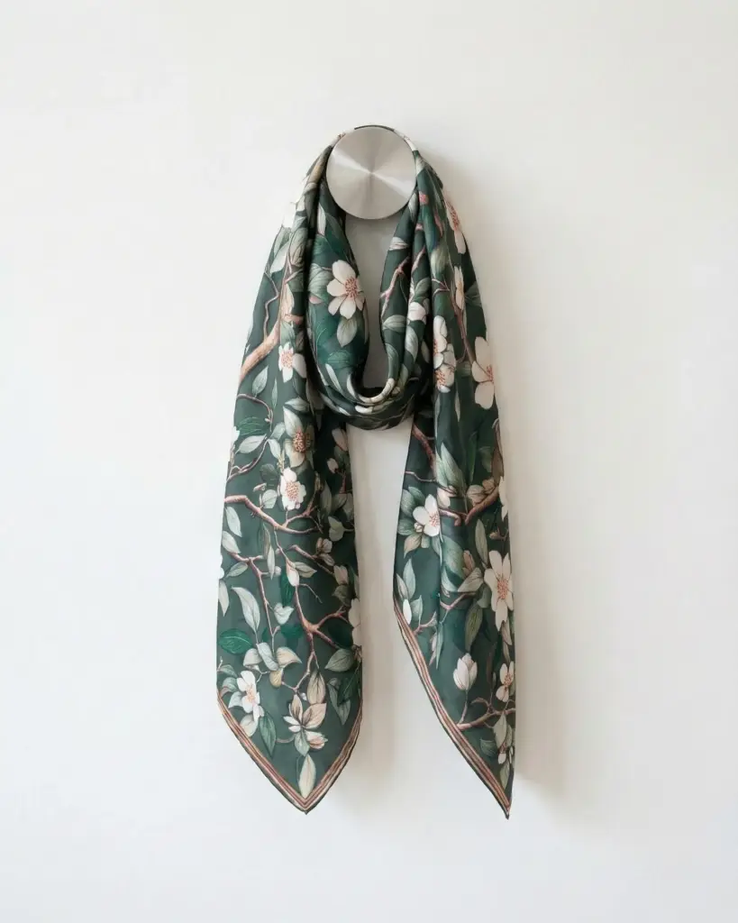 Emerald Blossom Scarf