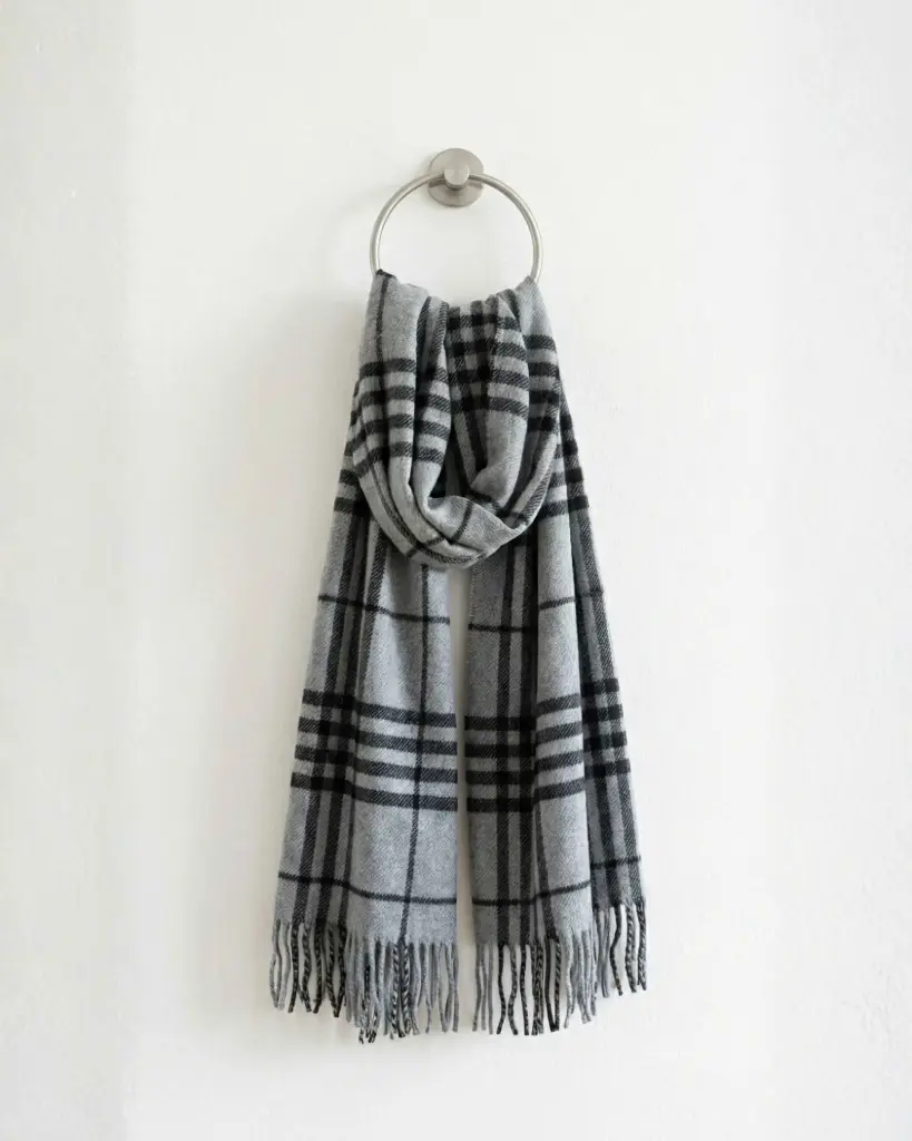 Slate Grey Wool Shawl