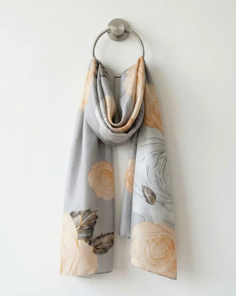 Floral Glow Silk Scarf    