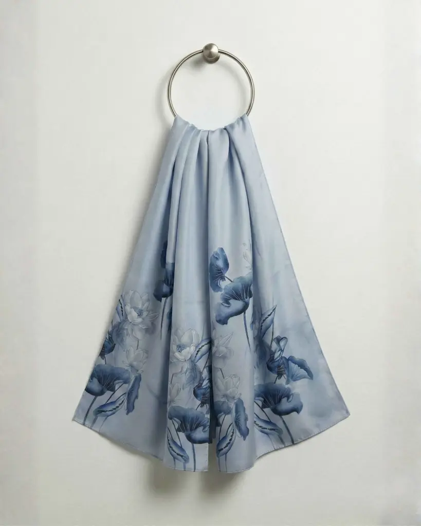 سكارف الأزهار الحريرية