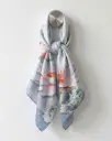 Royal Lotus Silk Scarf  