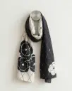 Camellia Contrast Polyester Scarf