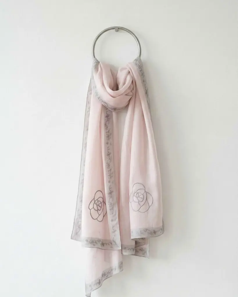 Camellia Scarf Baby Pink