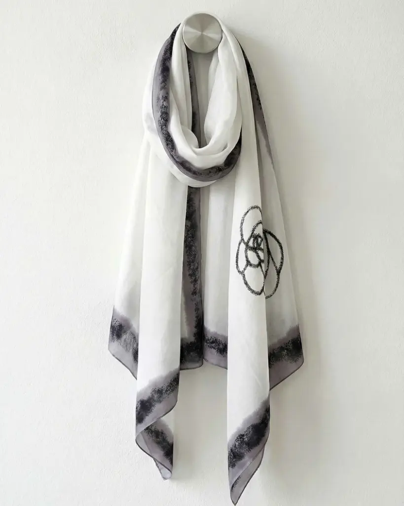 Camellia Scarf White 