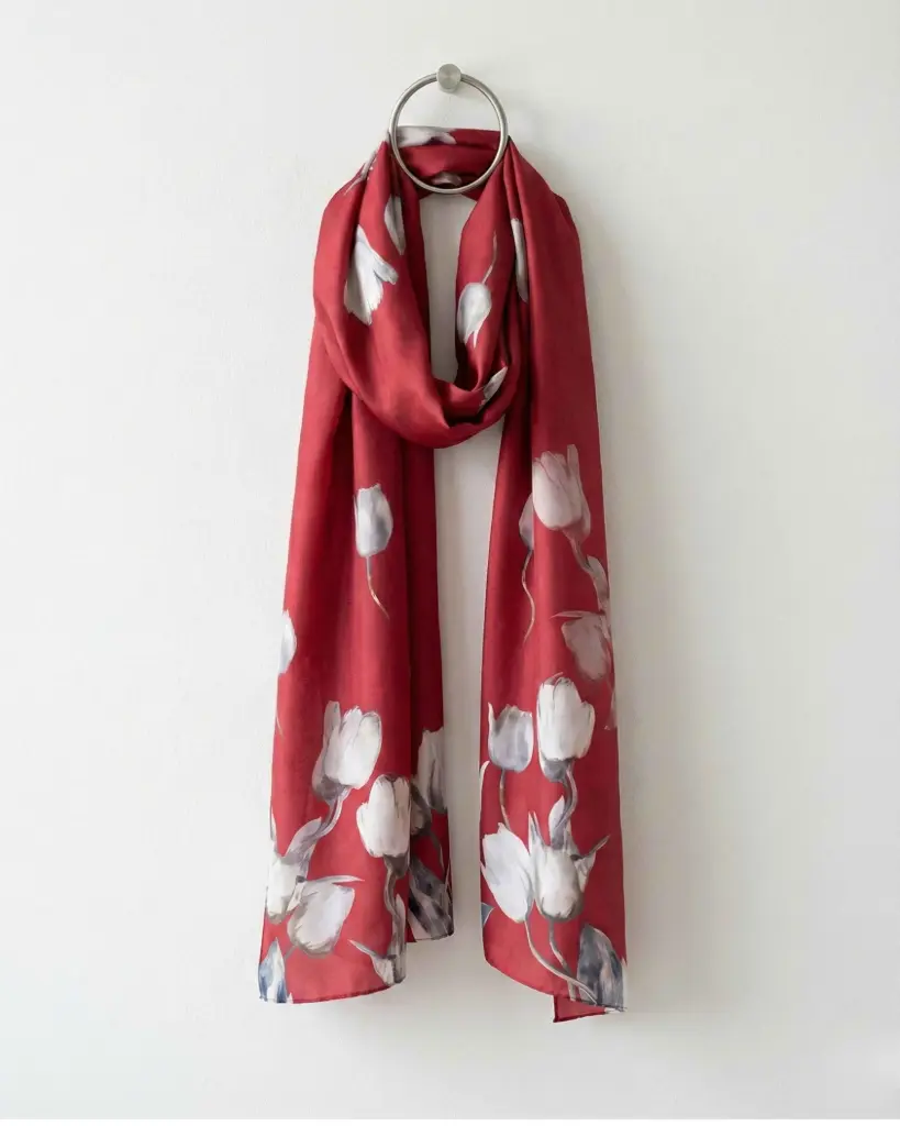 Ruby Tulip Scarf