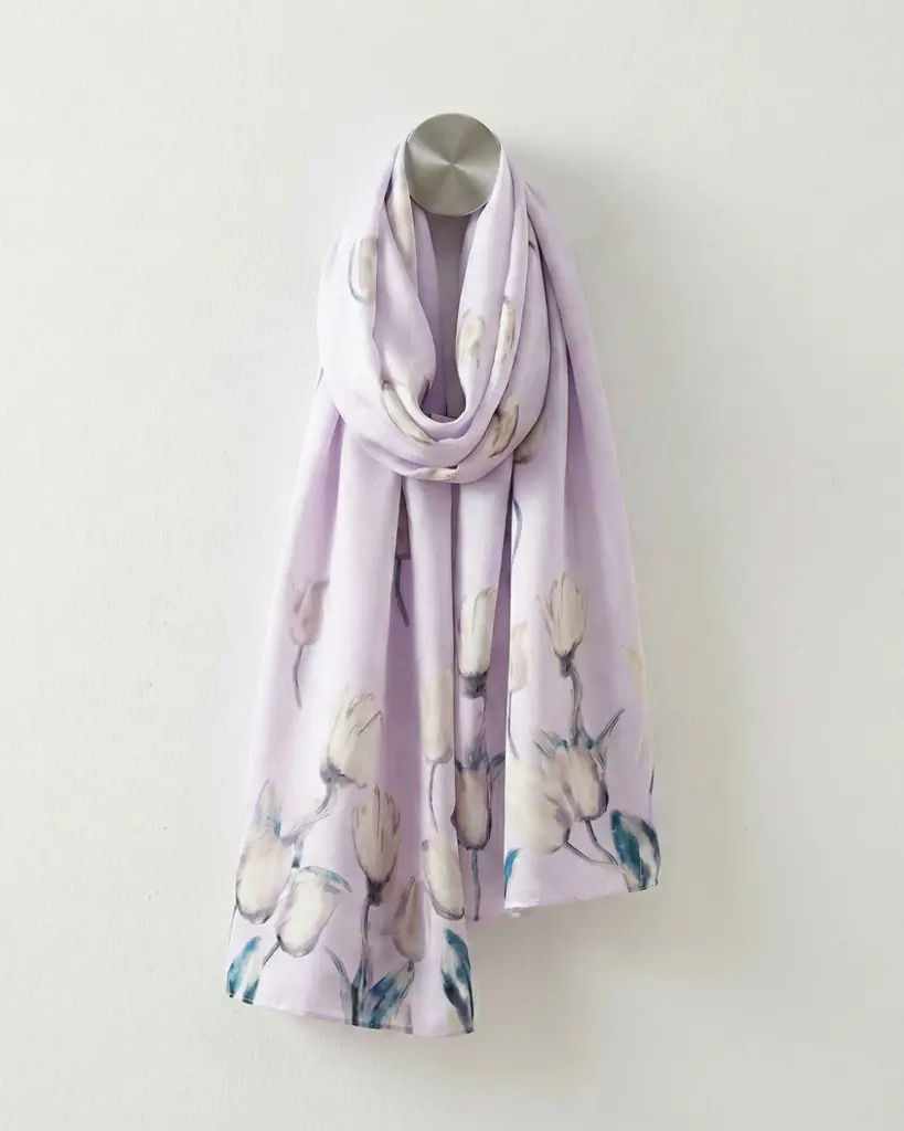 Ruby Tulip Light Purple Scarf