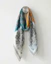 Color Block Paisley Scarf