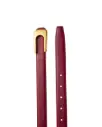 Elegant Burgundy Women’s Belt with Polished Gold U-Buckle