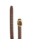 Brun Chic Women’s Belt with Gold Statement Buckle