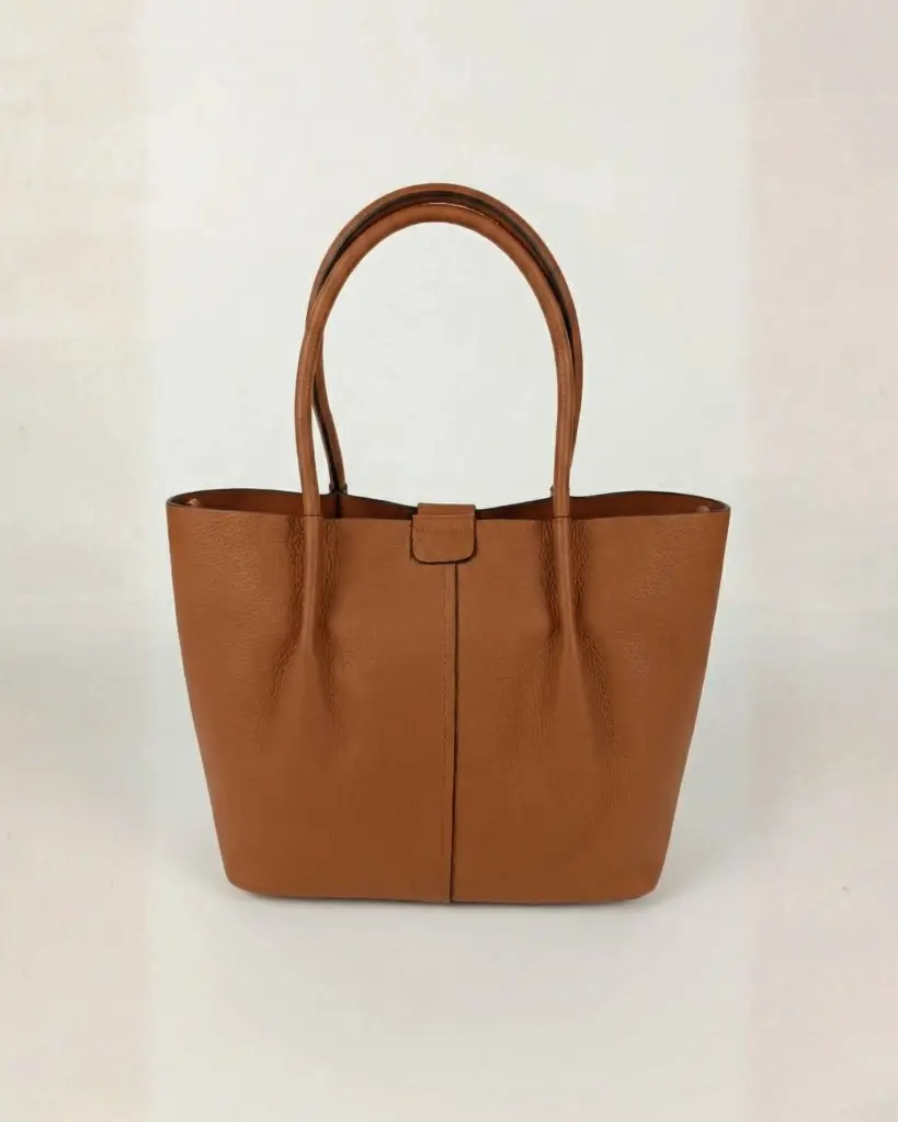 Classic Tan Pebbled Tote 