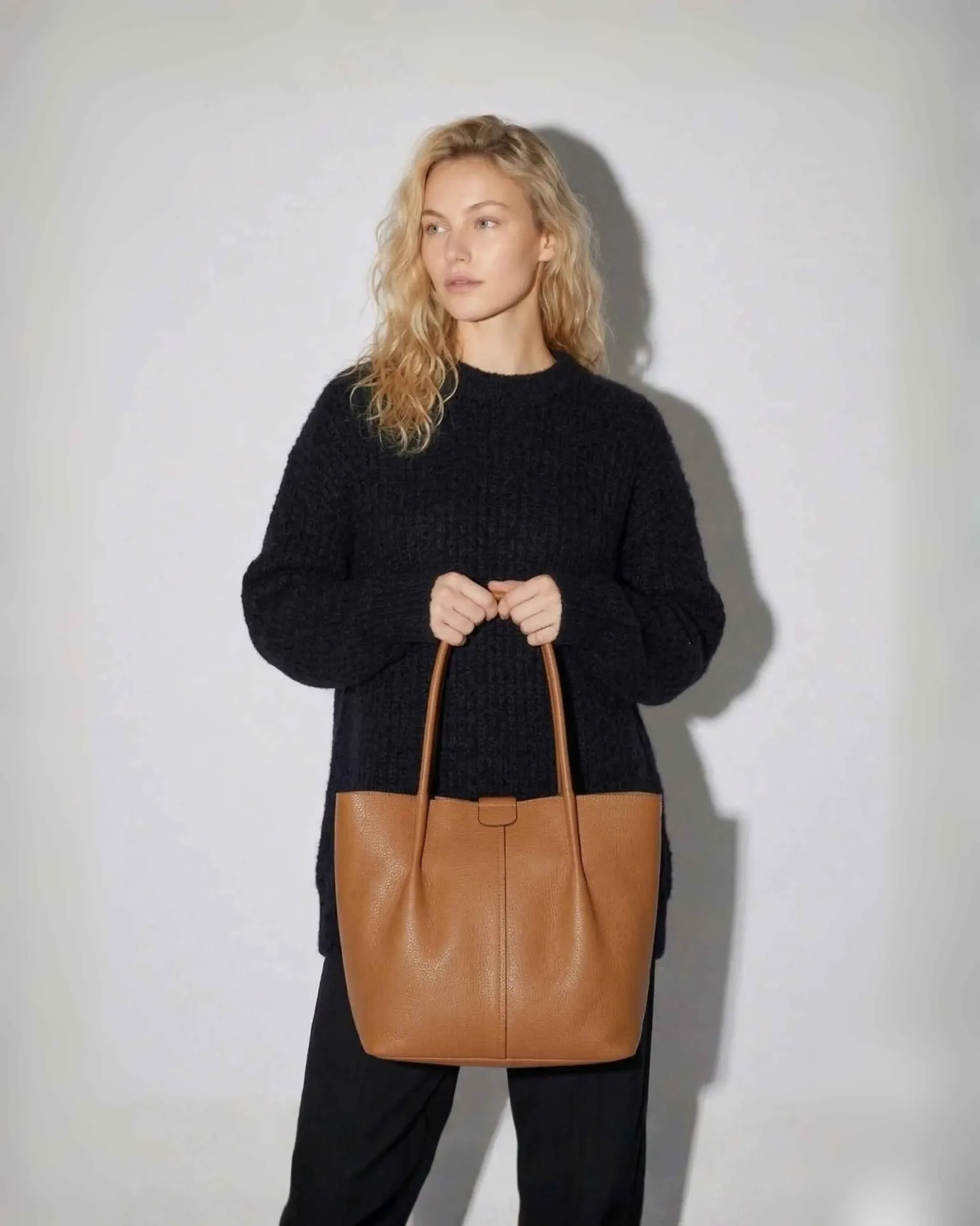 Classic Tan Pebbled Tote 