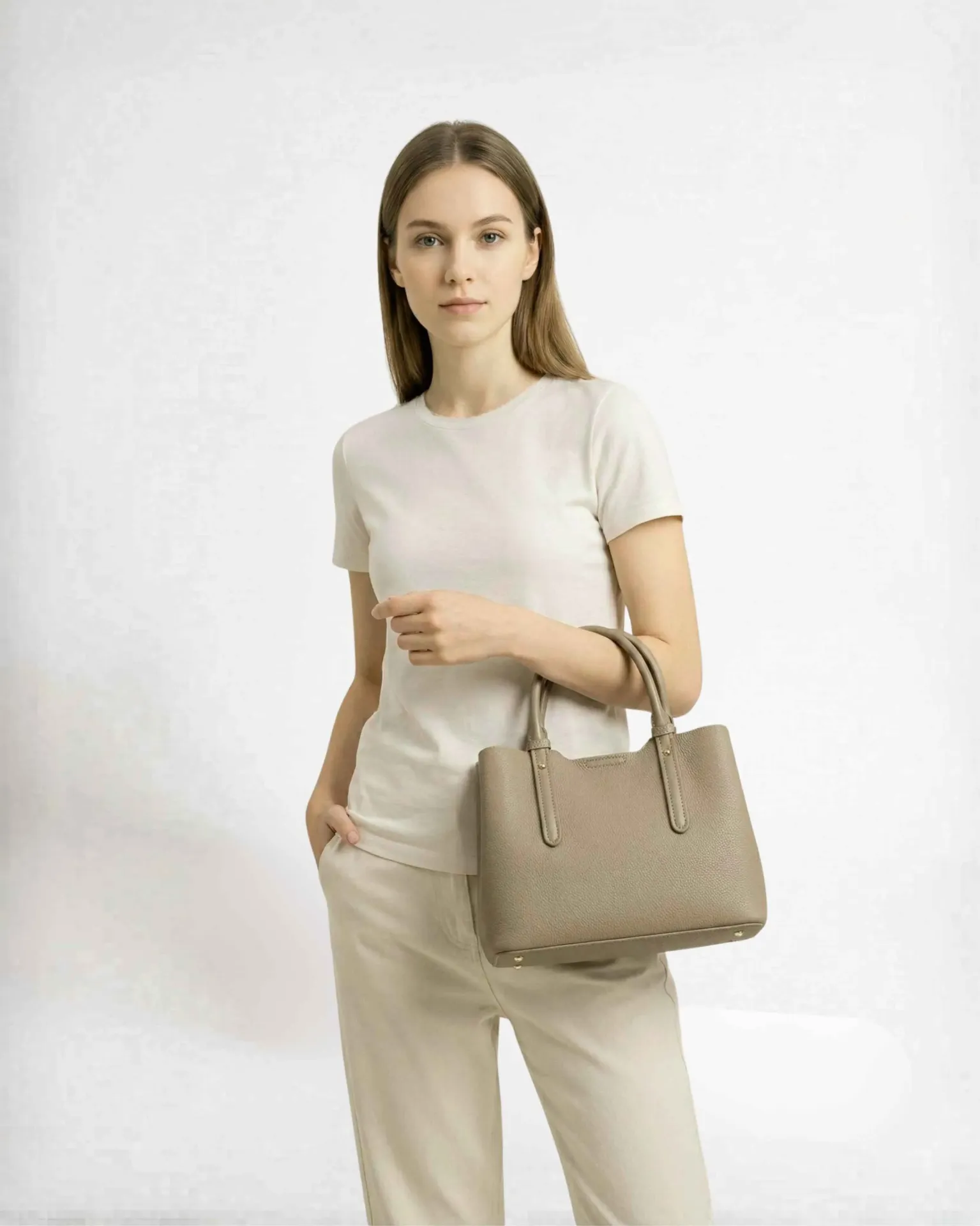 Beige Aria Essential Handbag