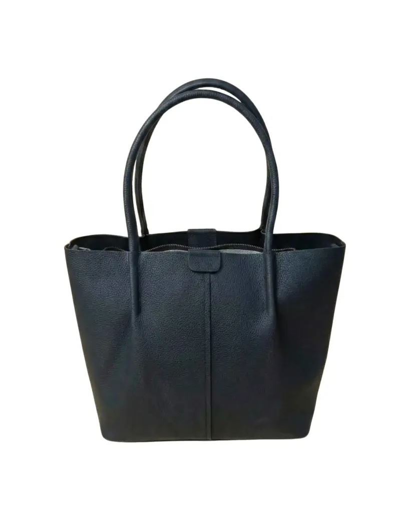 Timeless Black Pebbled Tote