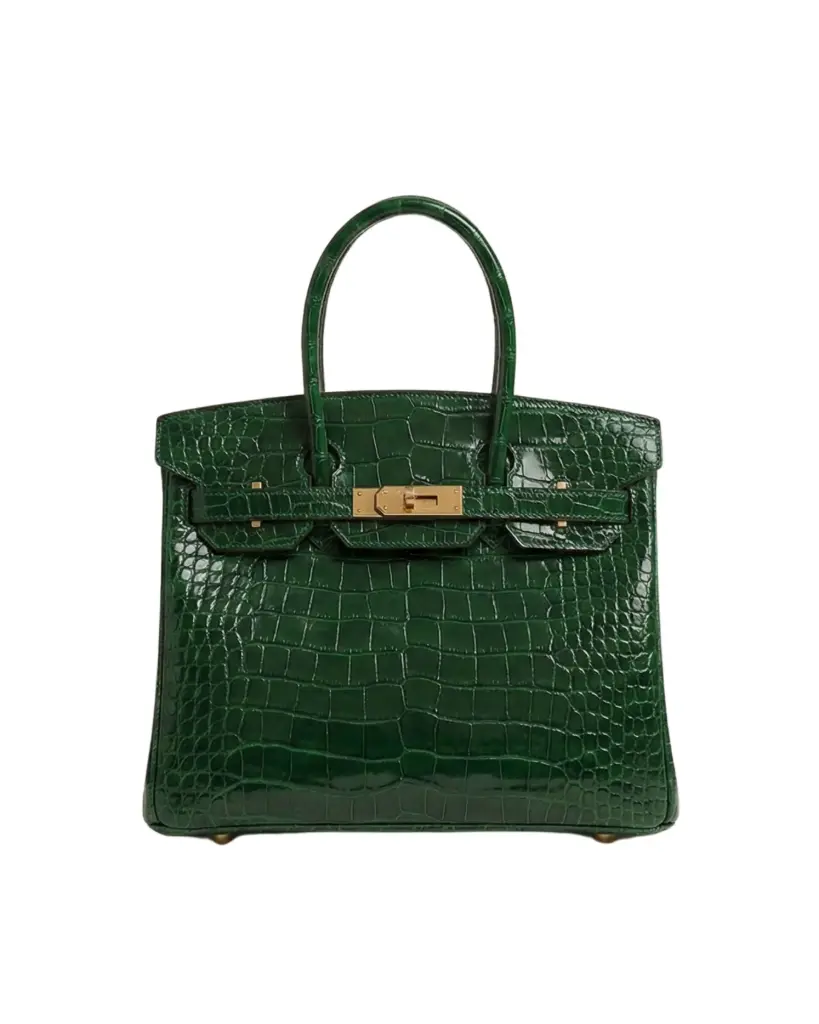 Emerald Royal Croco Handbag