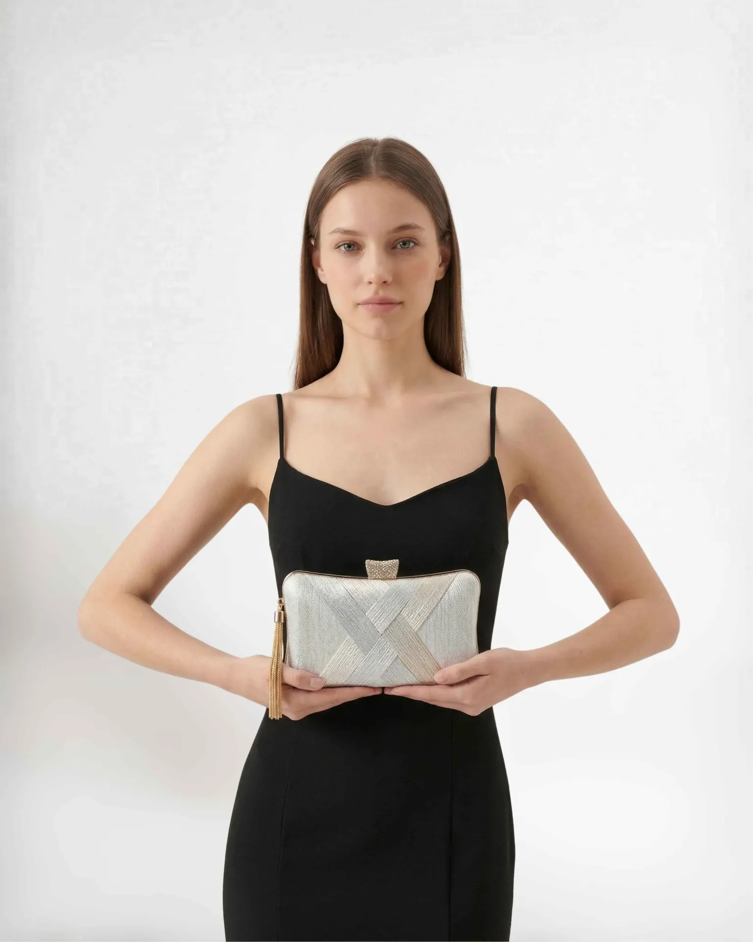 The Silver Aura Clutch Bag