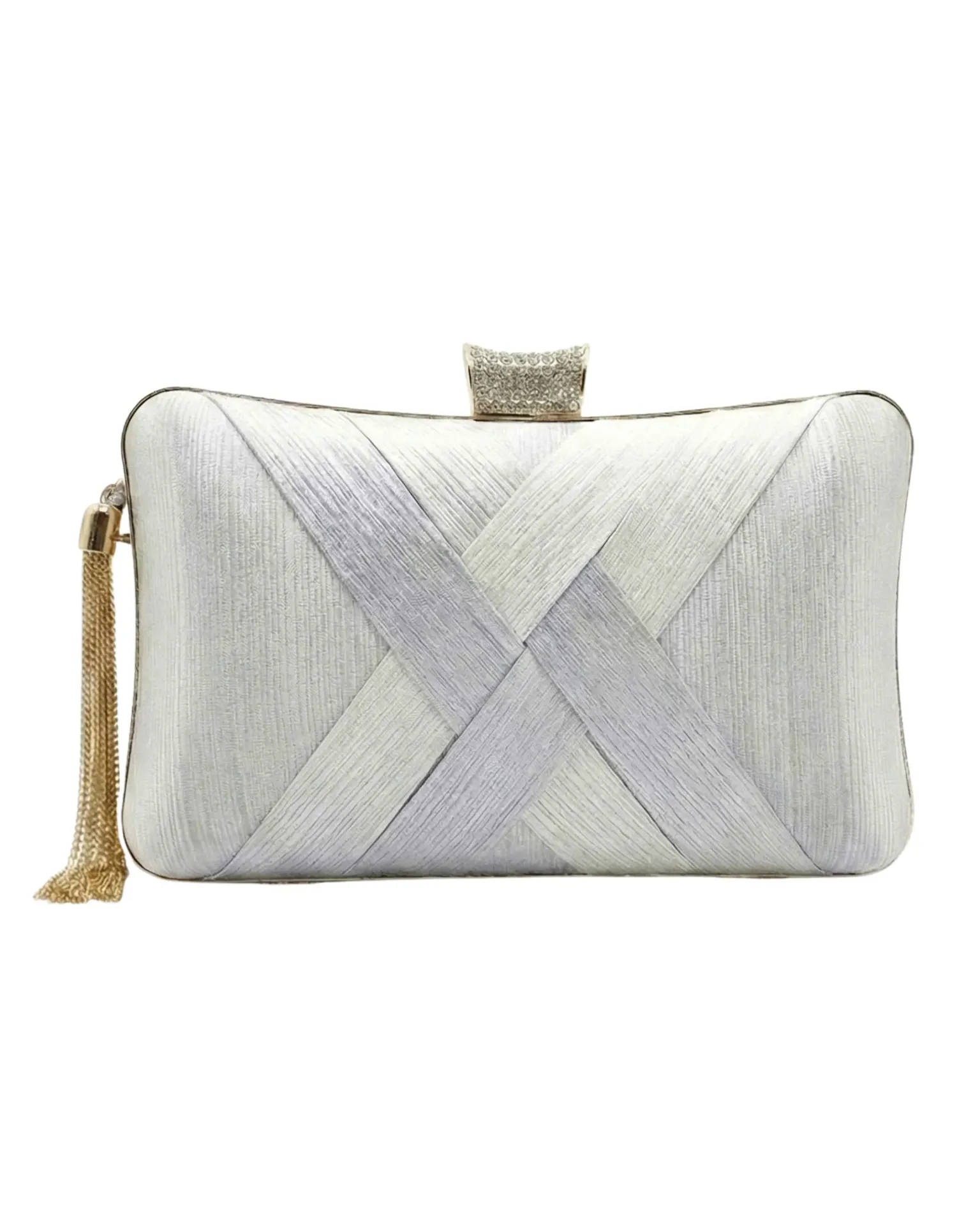 The Silver Aura Clutch Bag