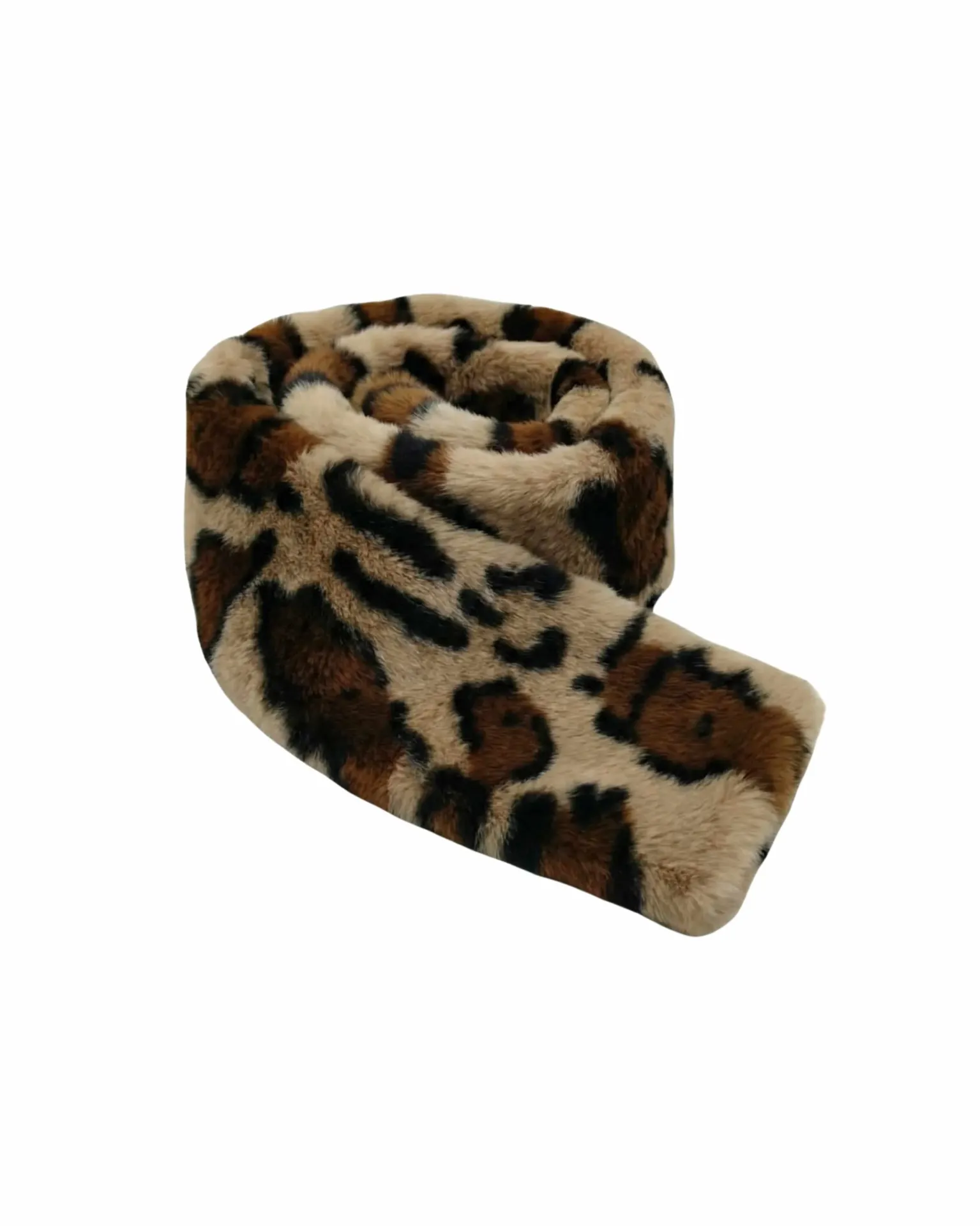 Leopard Print Fur Scarf