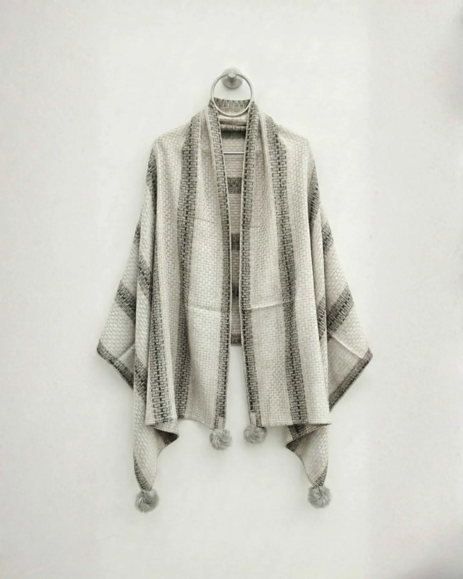 Textured Plaid Shawl